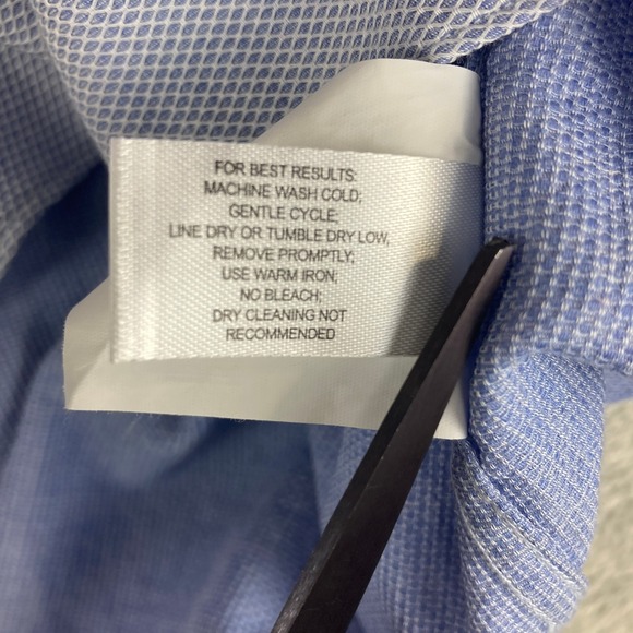 J. Hilburn Light‎ Blue Textured Dress Shirt Men's Size (See Measurements) - Picture 12 of 13